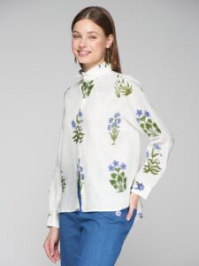 shirt-andy-flor-azul-lino Vilagallo Spring Summer 2025