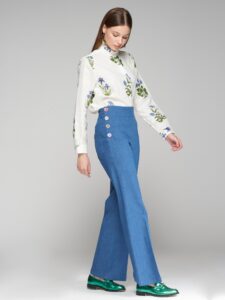 rouser-teodora-azul-vaquero-elastico Vilagallo Spring Summer 2025
