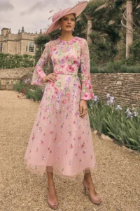blush multiVeni Infantino dress Mother of the Bride at Linzi Crawford