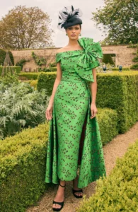 green Veni Infantino Spring dress Mother of the Bride at Linzi Crawford