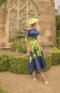 navy:lime. Veni Infantino Spring dressMother of the Bride at Linzi Crawford