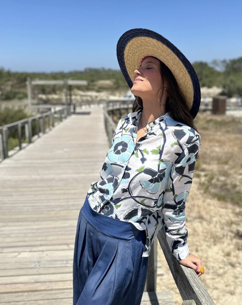 Vilagallo patterend blouse with hat Spring Summer 2026