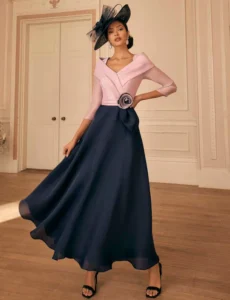 lilac navy Veni Infantino dress
