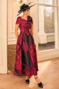 burgundy:navy.Veni Infantino dress