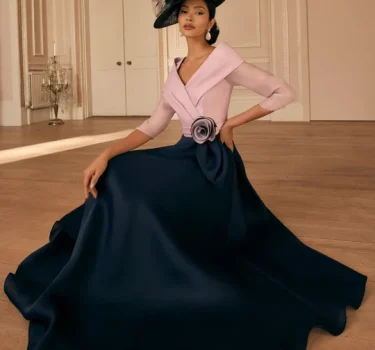 lilac navy dress Veni Infantino 99281
